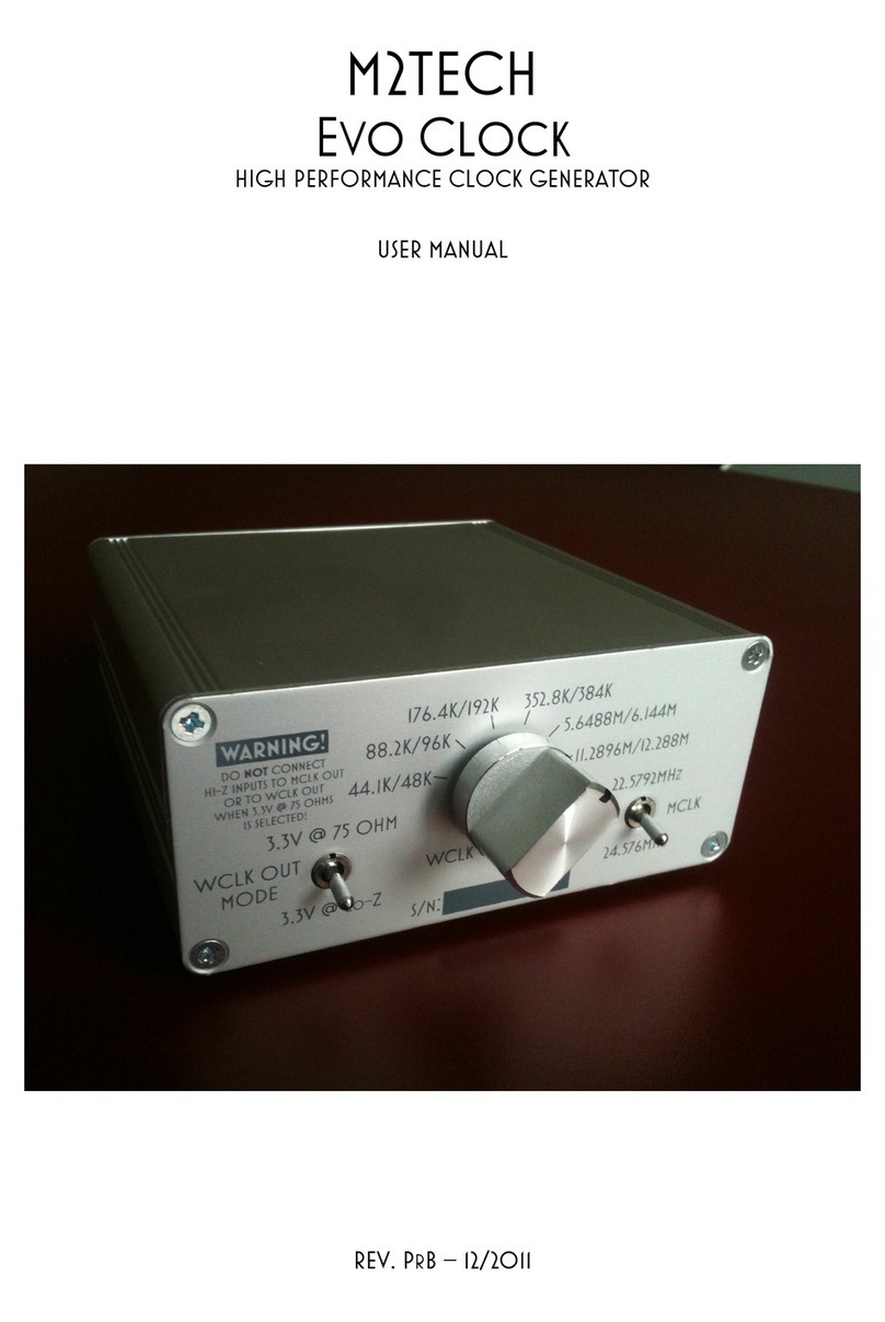M2TECH Evo Clock User manual