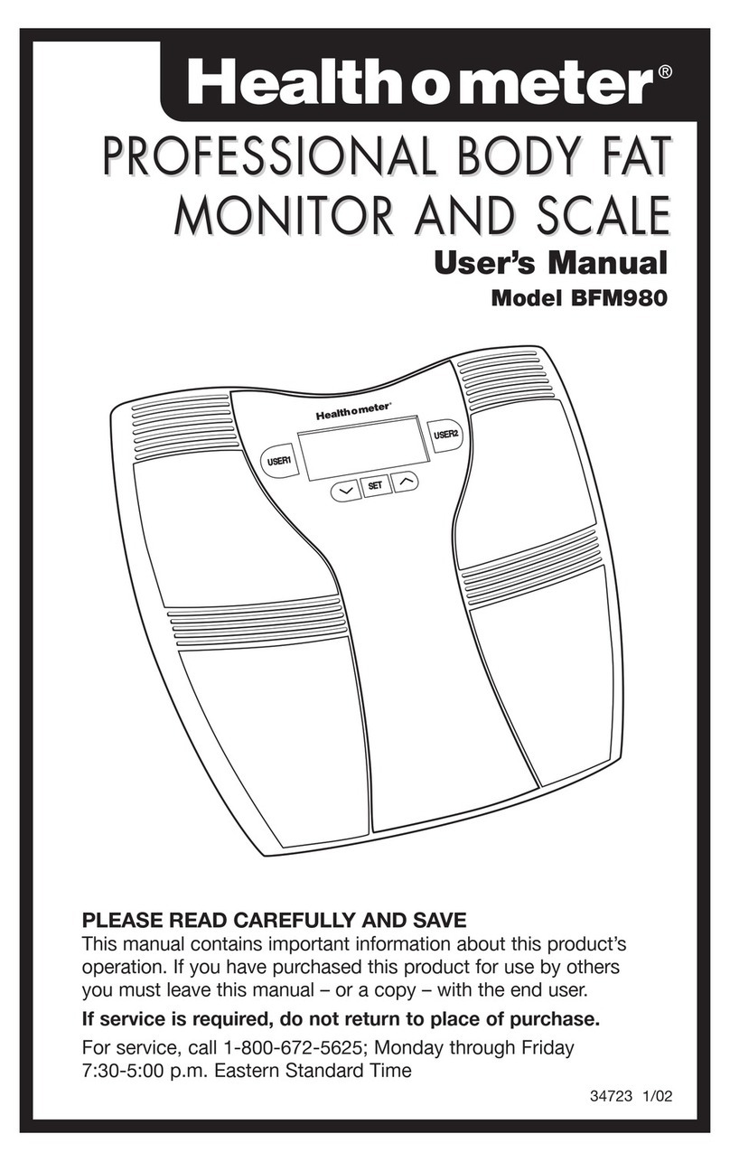 Health O Meter Healthometer BFM980 user manual