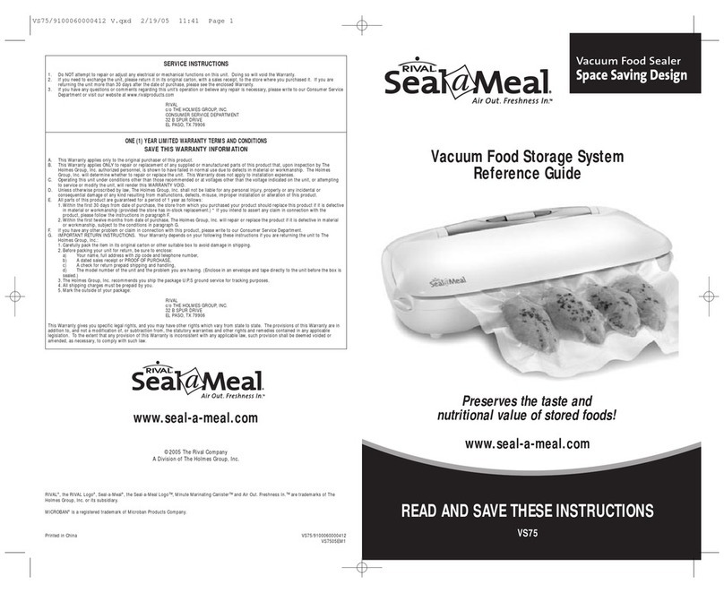 Seal-a-Meal VS75 User manual