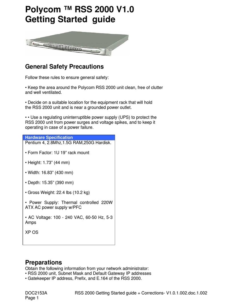 Polycom RSS 2000 V1.0 Getting started guide