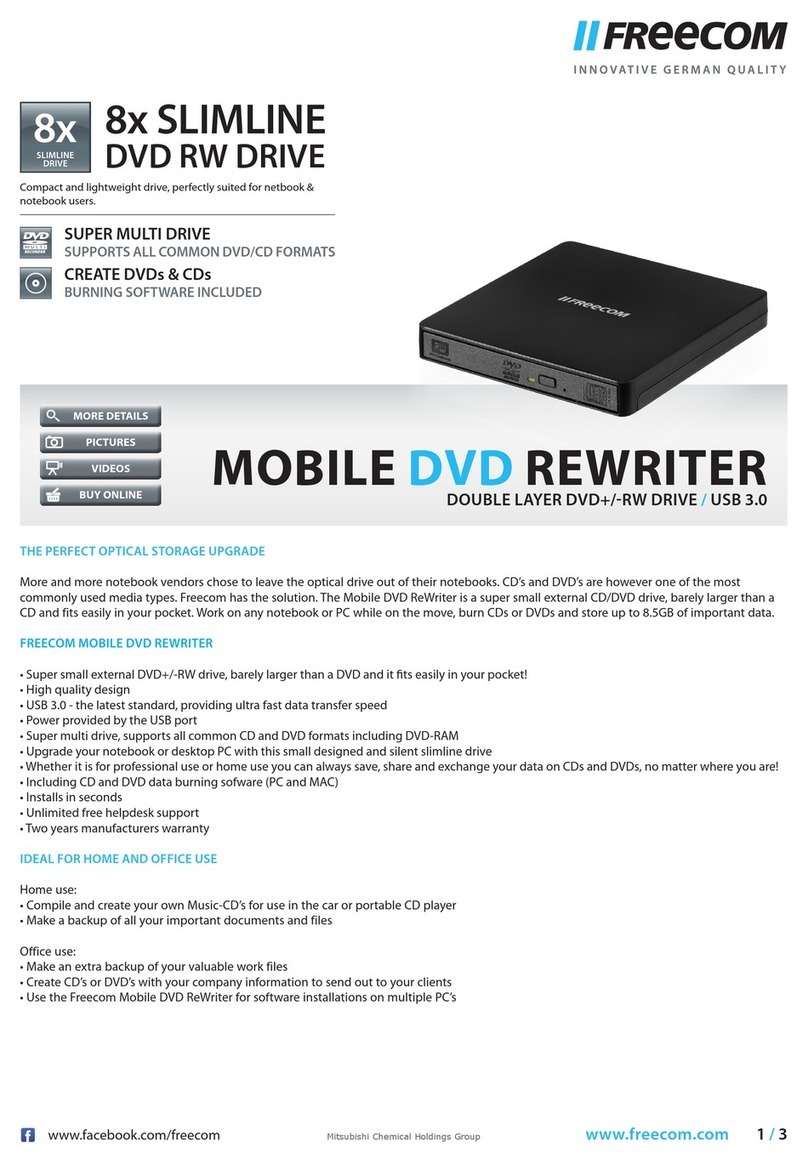 Freecom MOBILE DVD REWRITER overview