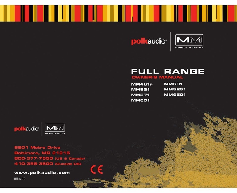 Polk Audio MM461P owner's manual