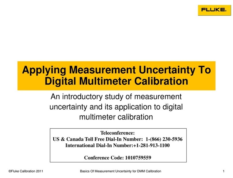 Fluke Digital Multimeter Calibration manual