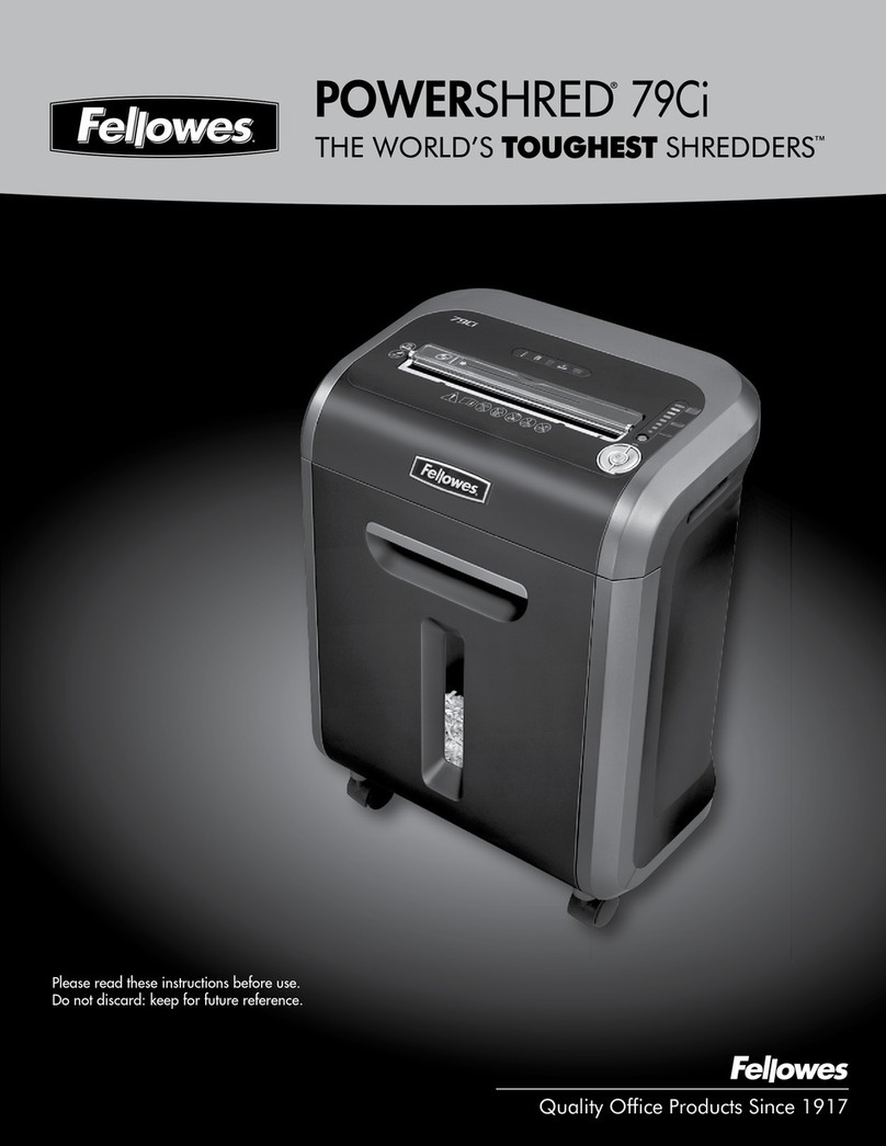 Fellowes POWERSHRED 79Ci User manual