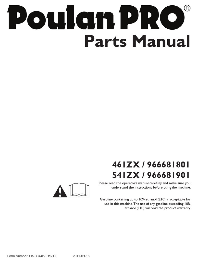 Poulan Pro Pro 461ZX / 966681801 parts manual
