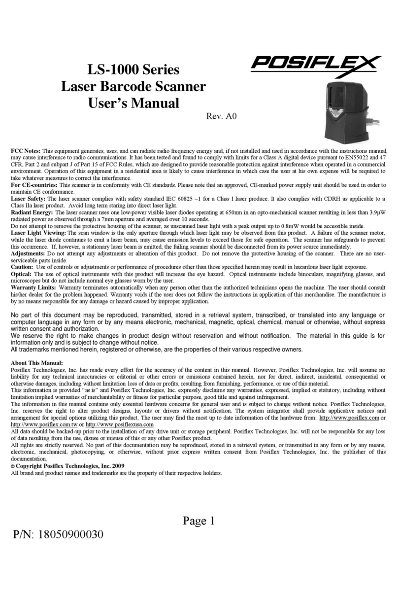 POSIFLEX LS-1000 Series User manual
