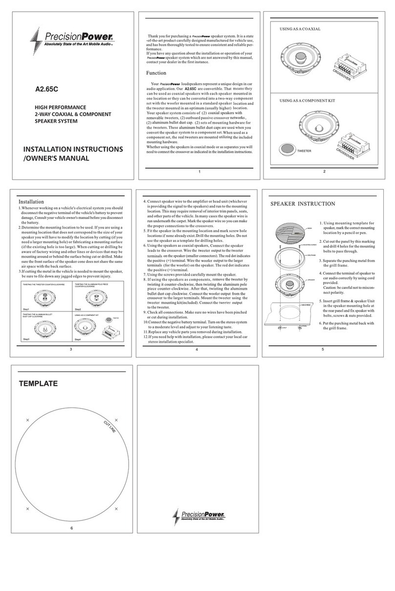 Precision Power A2.65C Service manual