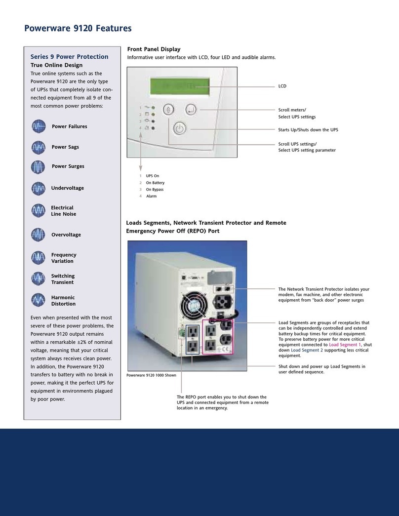 Powerware 9120 User manual