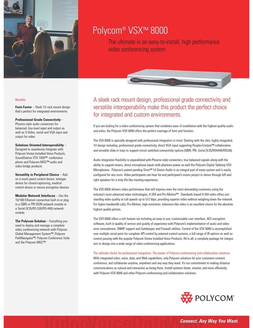 Polycom VSX 8000 Series Specifications