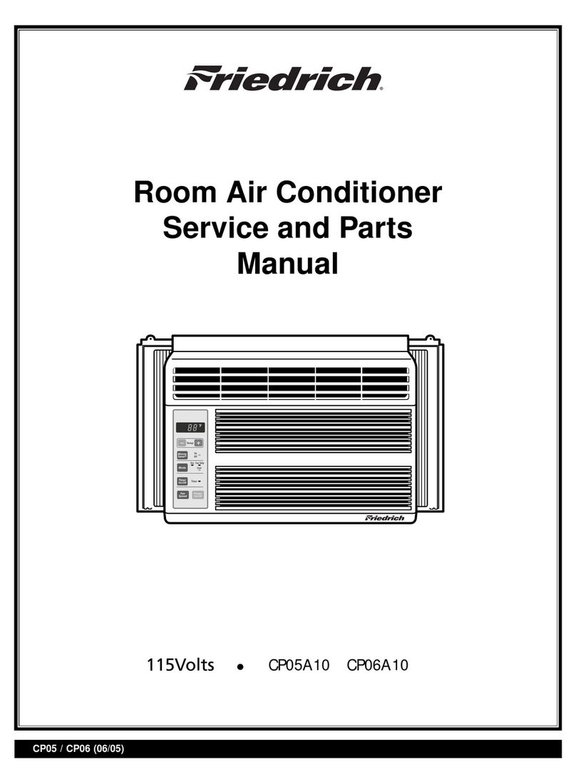 Friedrich CP05A10 Service and parts manual