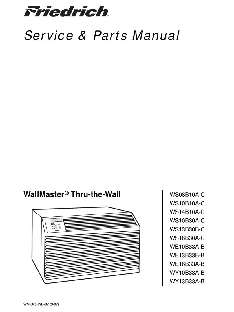Friedrich WallMaster WS08B10A-C Service & parts manual Friedrich WallMaster WS08B10A-C Service & parts manual