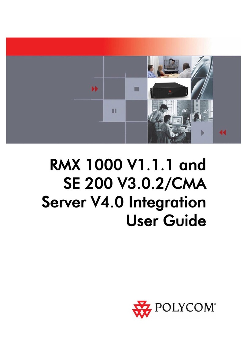 Polycom V4.0 INTEGRATION RMX 1000 V1.1.1 User manual