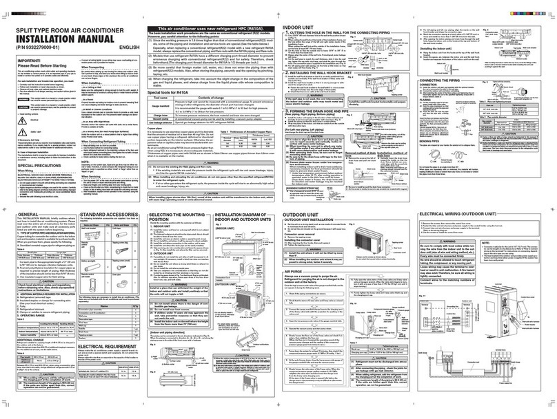 Friedrich 9332279009-01 User manual Friedrich 9332279009-01 User manual