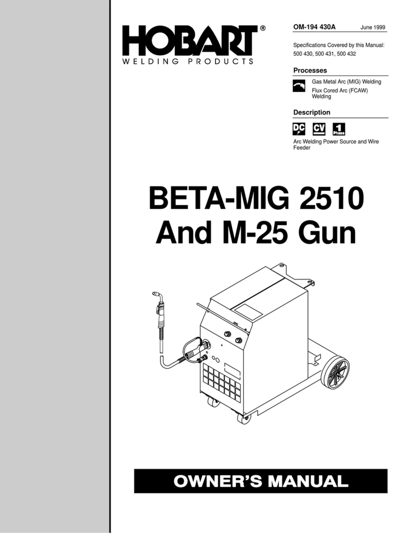 Hobart Welding Products BETA-MIG 2510 owner's manual