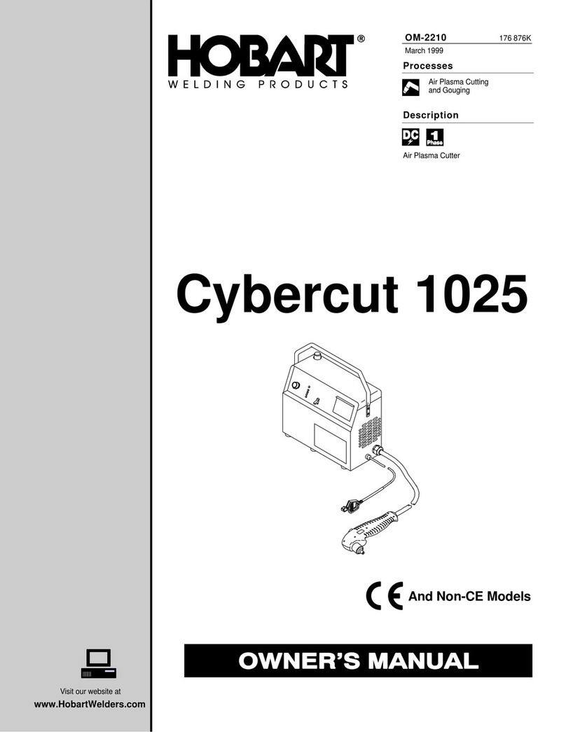 Hobart Welding Products Cybercut 1025 User manual