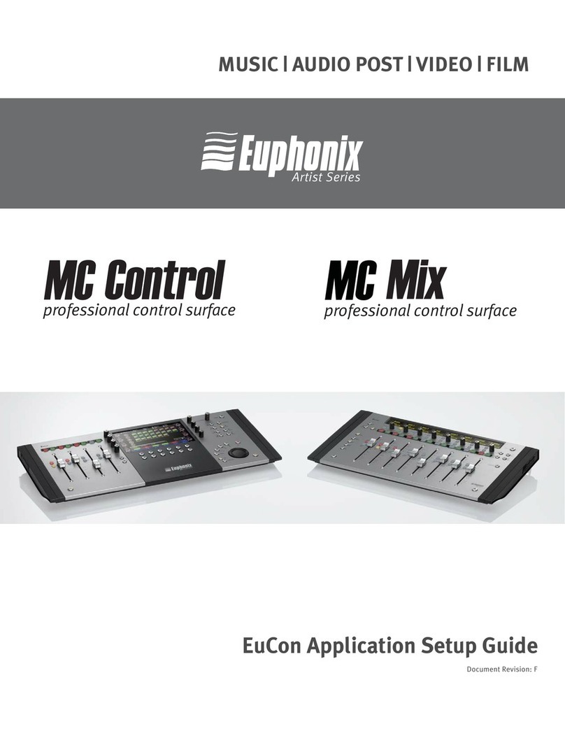 Euphonix MC Control Artist Series Setup guide
