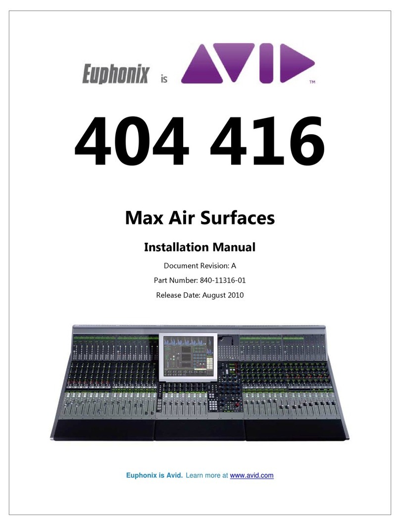 Euphonix 404 installation manual