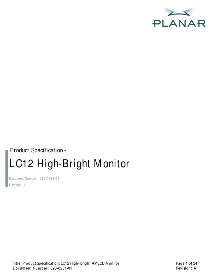 Planar LC12 User manual Planar LC12 User manual