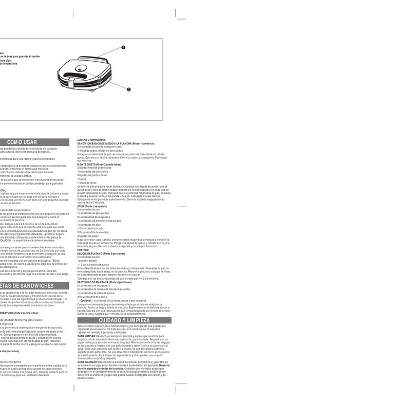 Windmere SA-3 Use and care book