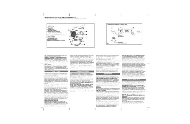 Windmere YL-2500B-A Installation instructions