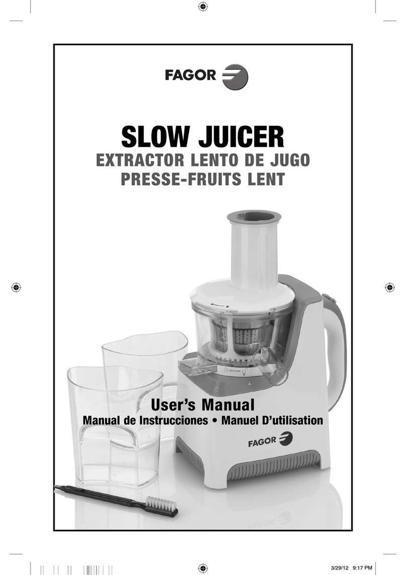 Fagor SLOW JUICER user manual