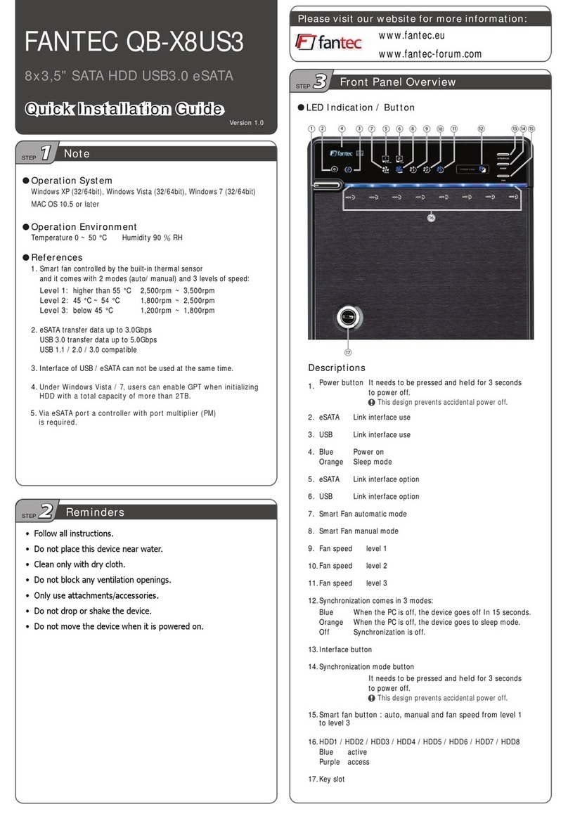 Fantec QB-X8US3 User manual