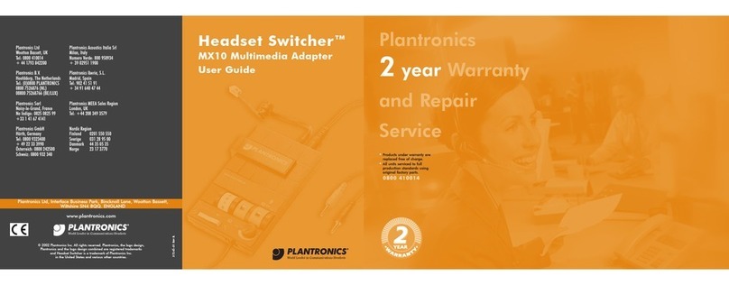 Plantronics MX10 user guide