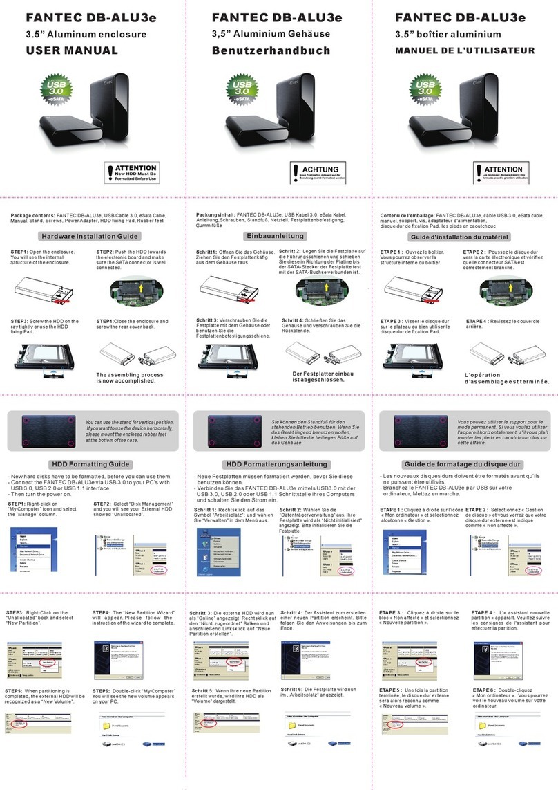 Fantec DB-ALU3e User manual