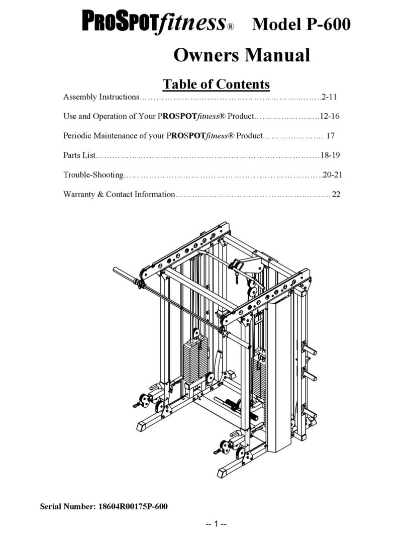 ProSpot Fitness P-600 User manual ProSpot Fitness P-600 User manual