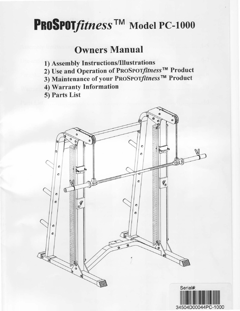ProSpot Fitness PC-1000 owner's manual