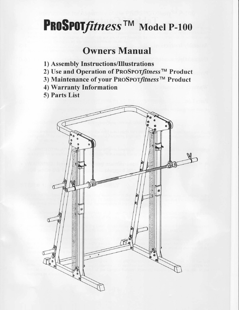 ProSpot Fitness P-100 owner's manual