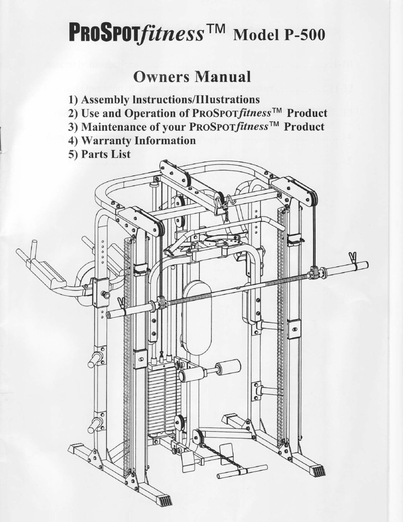 ProSpot Fitness P-500 User manual ProSpot Fitness P-500 User manual