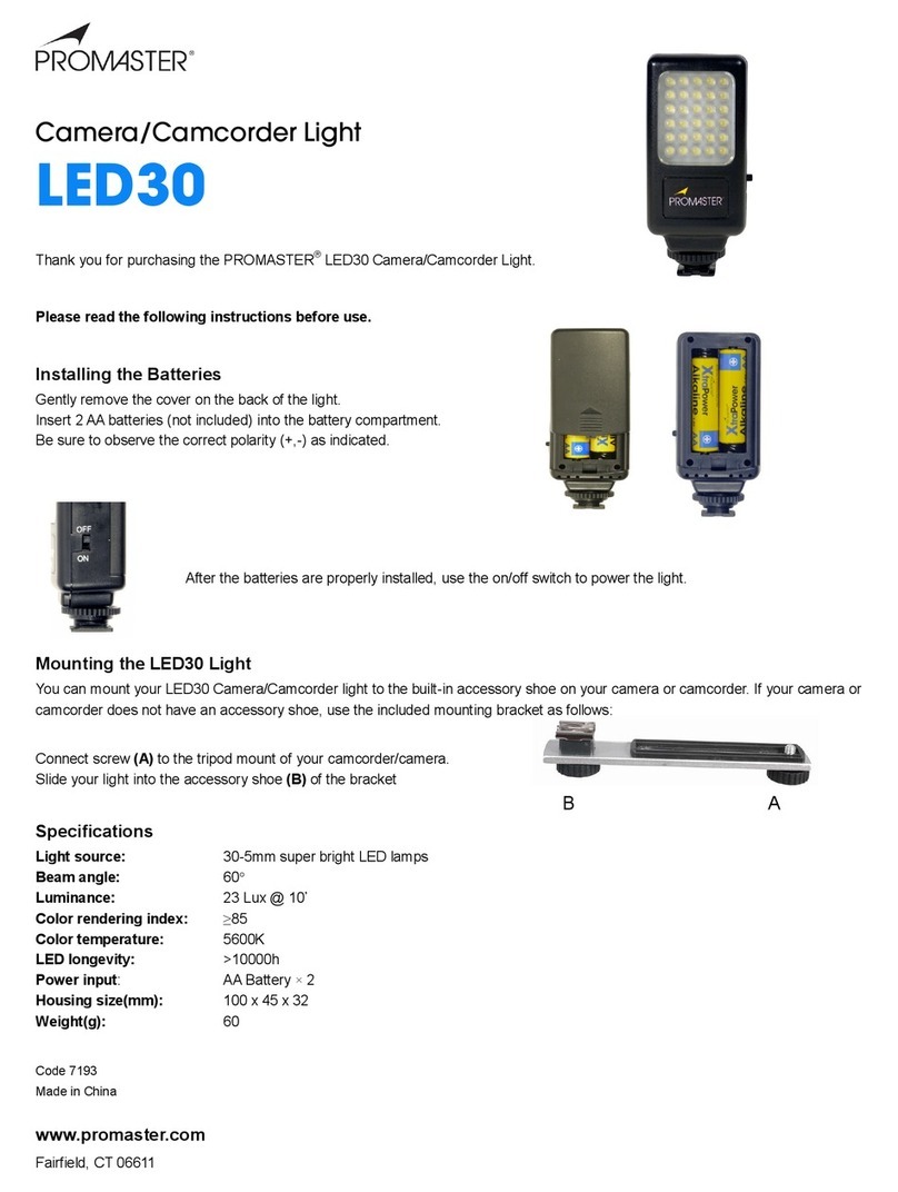 pro master LED30 instructions