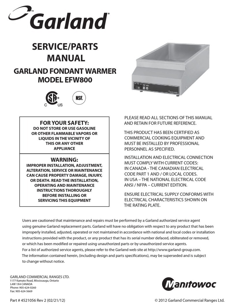 Garland EFW800 Service manual