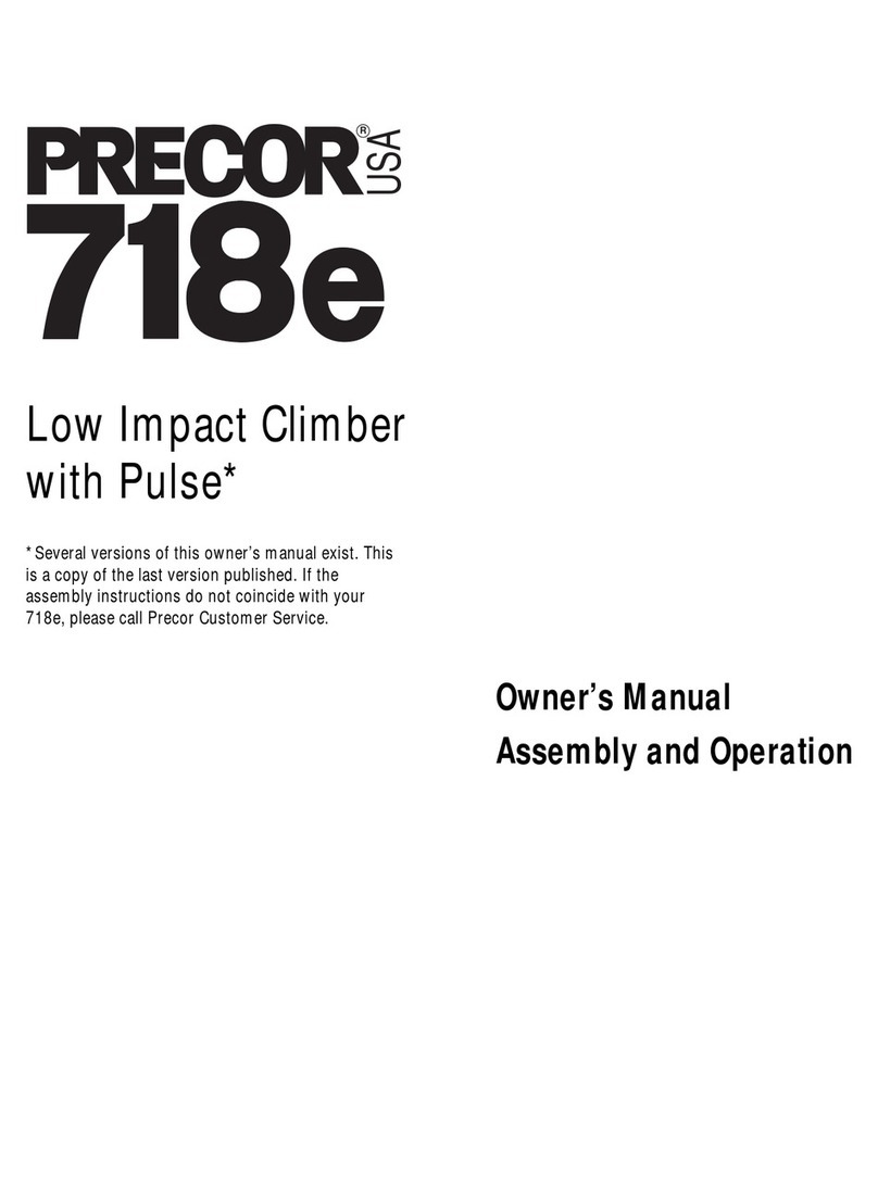 Precor 718e owner's manual