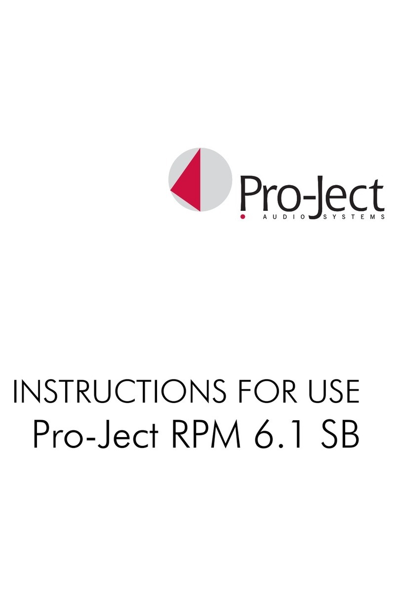 Pro-Ject Audio Systems RPM 6.1 SB SuperPack Instructions for use