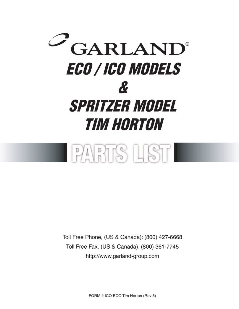 Garland ECO parts list Garland ECO parts list