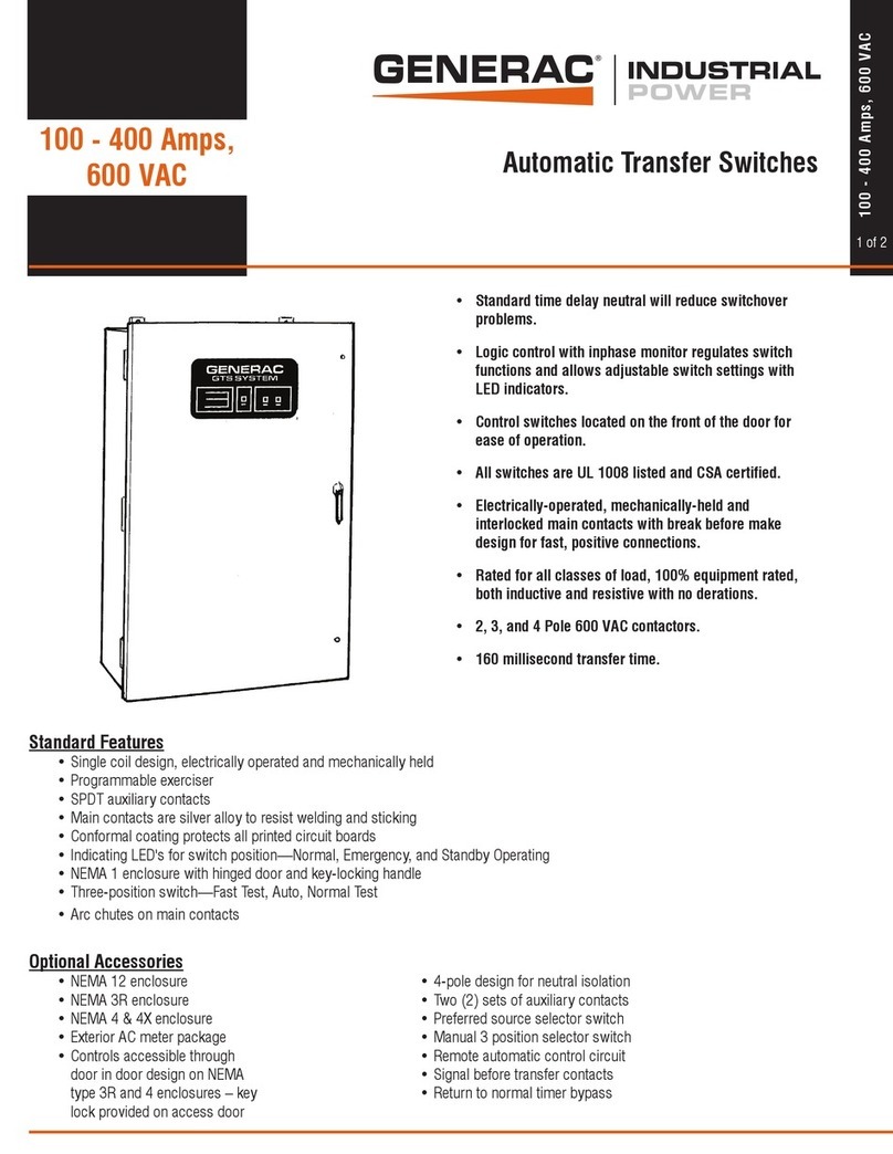 Generac Power Systems GTS Series User manual