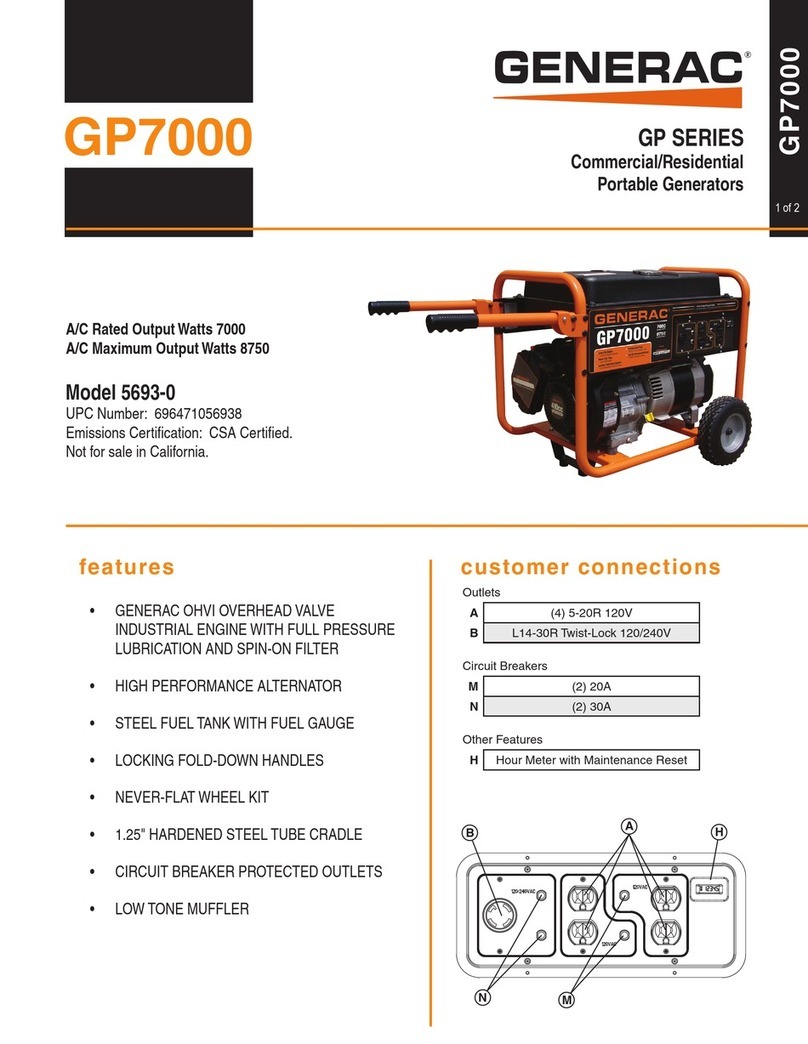 Generac Power Systems GP7000 User manual