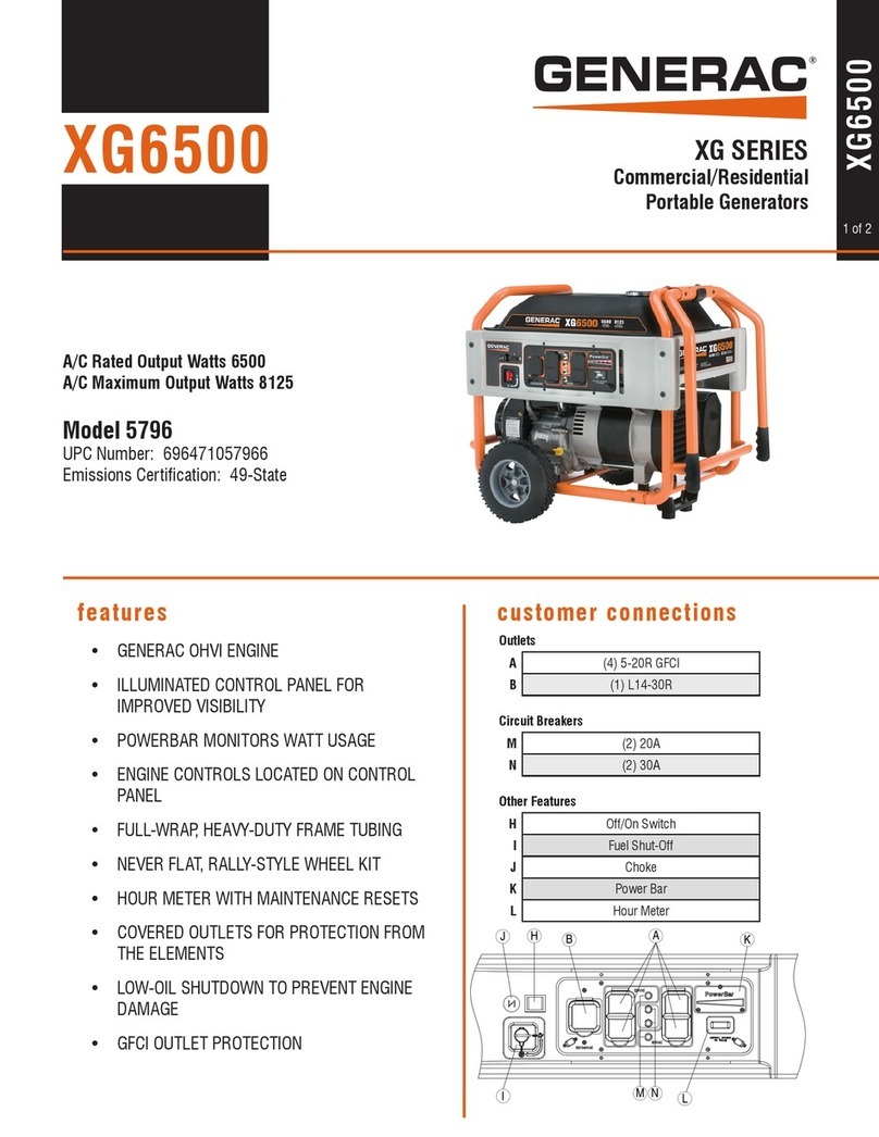 Generac Power Systems 005796-0 (XG6500) specification