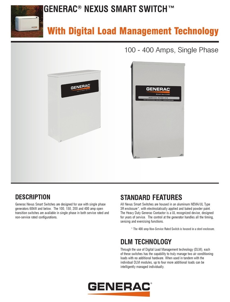 Generac Power Systems RTSX100A3 User manual