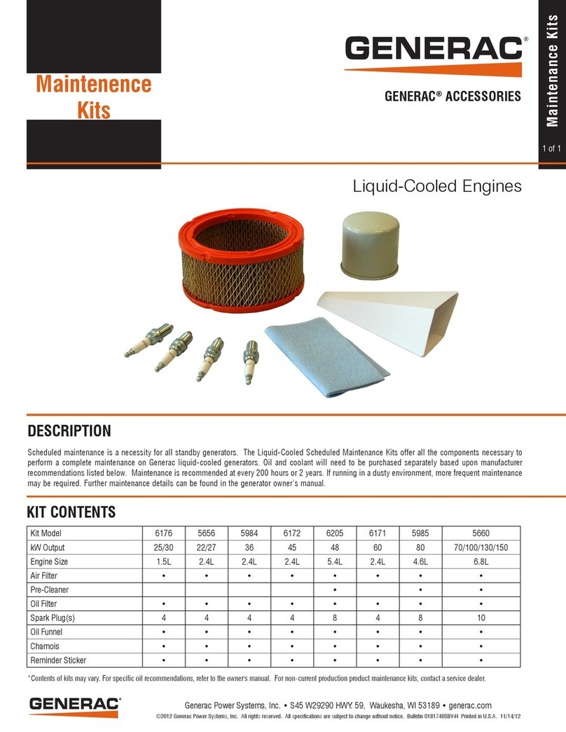 Generac Power Systems Maintenence Kits Accessories