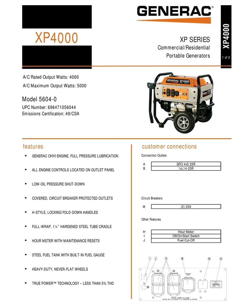 Generac Power Systems XP4000 Professional User manual