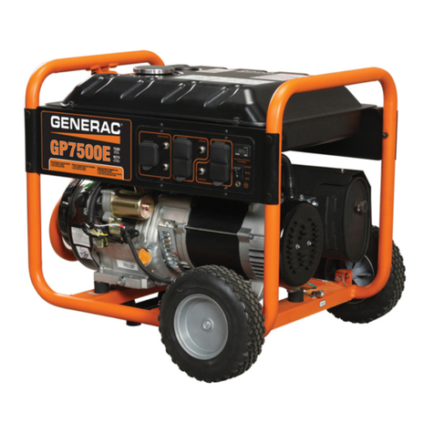 Generac Power Systems GP7500E GP SERIES User manual Generac Power Systems GP7500E GP SERIES User manual