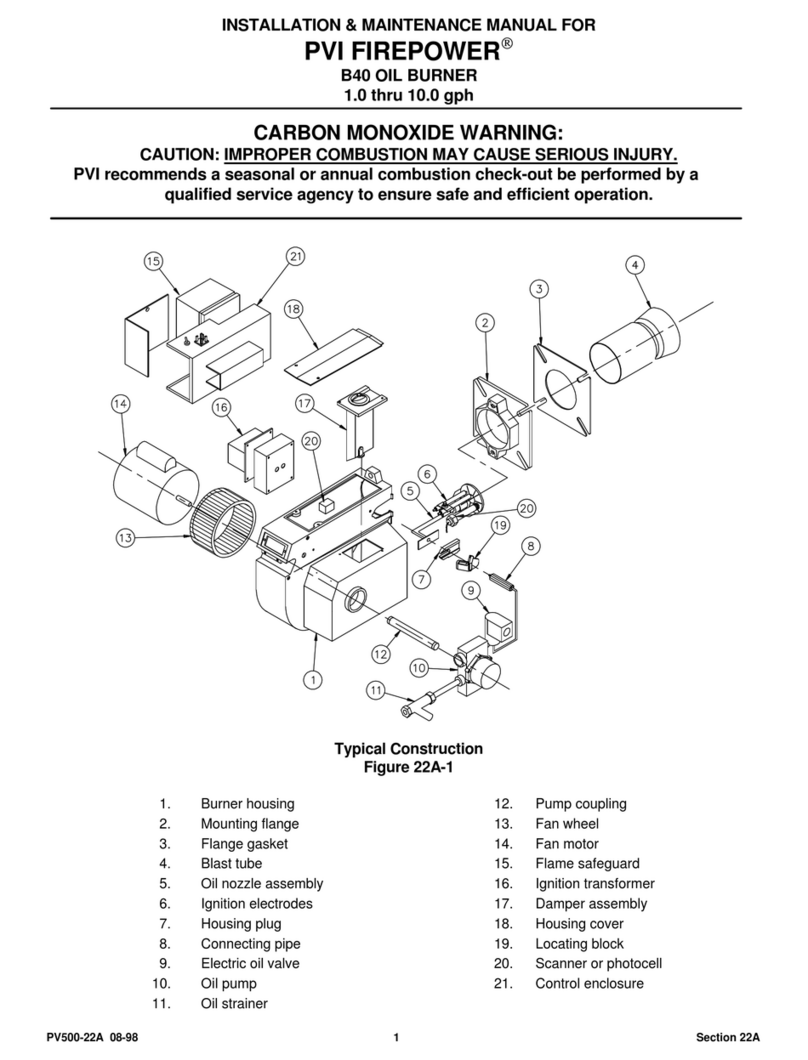 PVI Industries FIREPOWER B40 Installation & maintenance manual