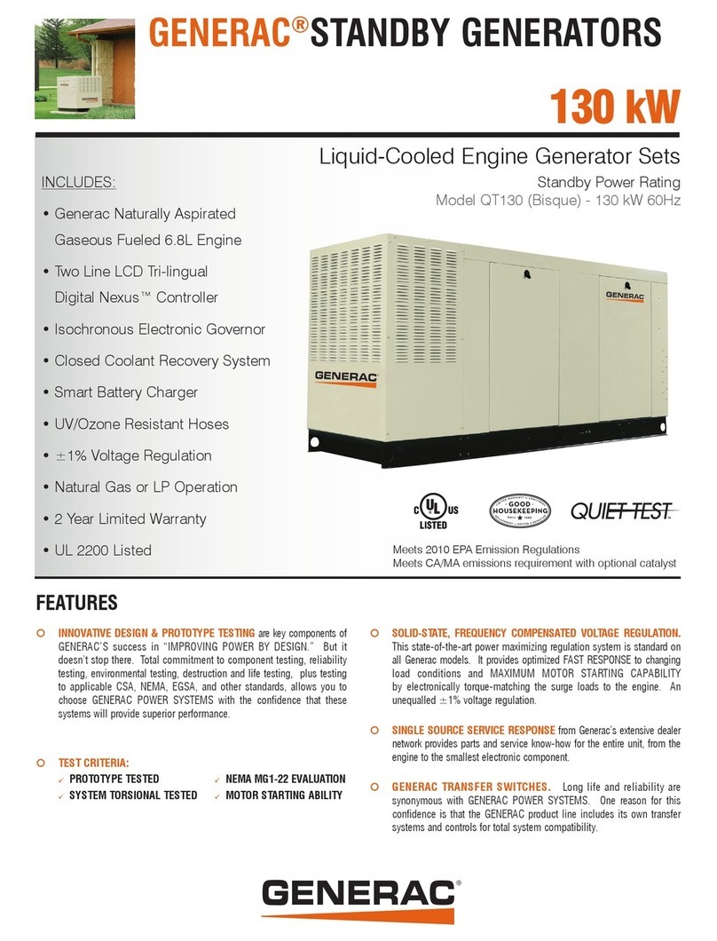 Generac Power Systems QT130 Installation guide