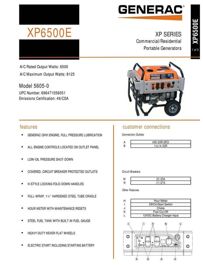 Generac Power Systems XP6500E XP SERIES User manual