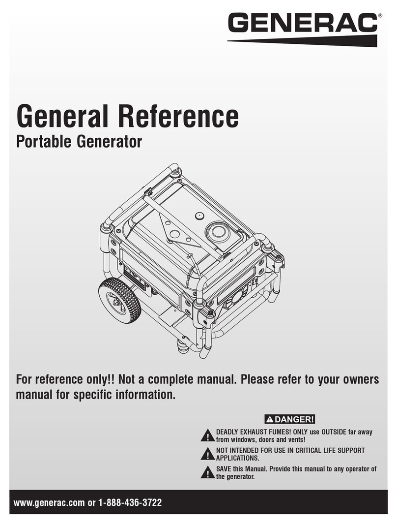 Generac Power Systems Portable Generator Service manual