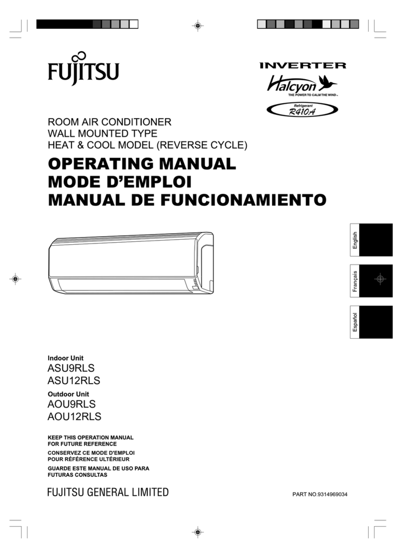 Fujitsu Inverter Halcyon ASU9RLS User manual Fujitsu Inverter Halcyon ASU9RLS User manual