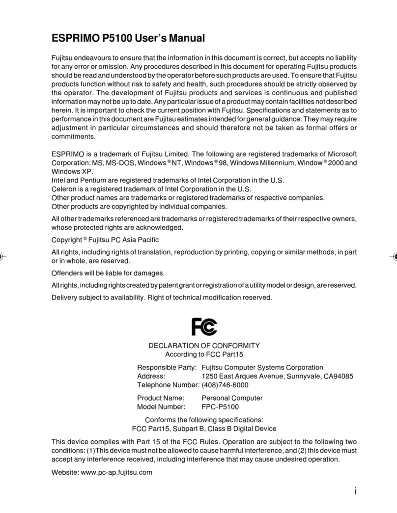 Fujitsu ESPRIMO P5100 User manual